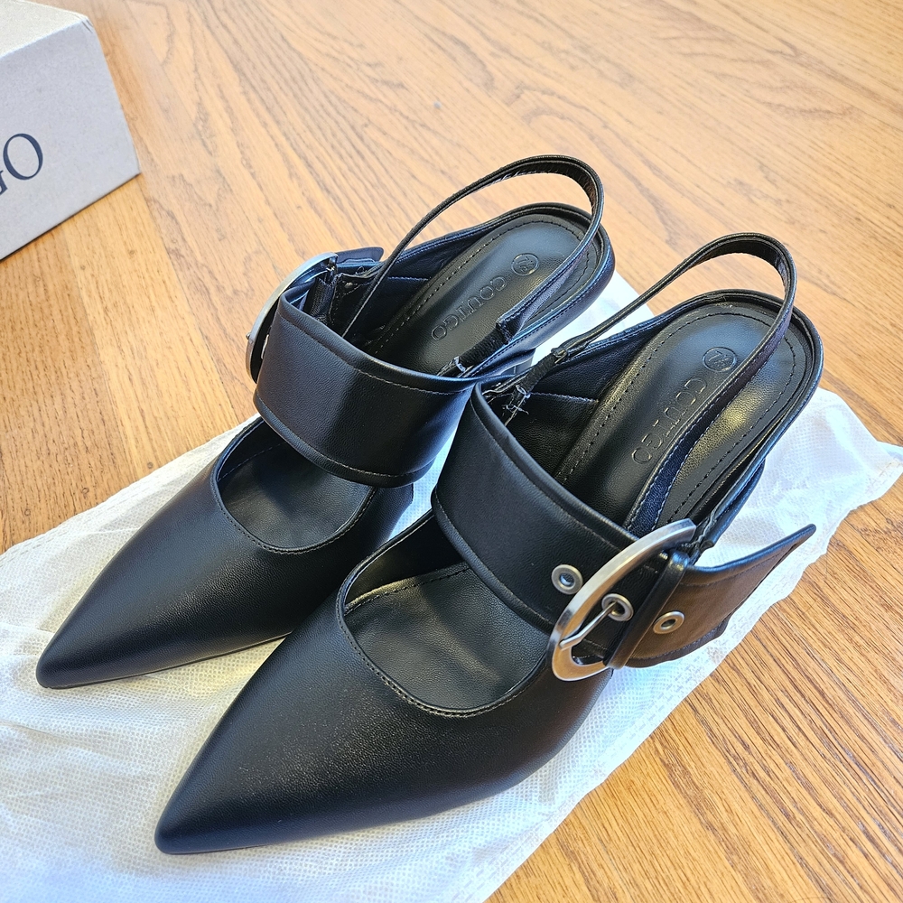 Black Women's Slingback Shoes